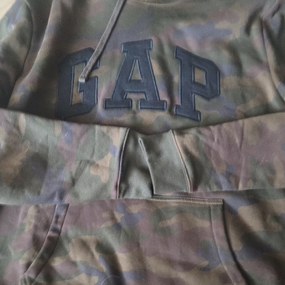 GAP Green and Brown Hoodie Sweatshirt Classic Pullover - Picture 3 of 6